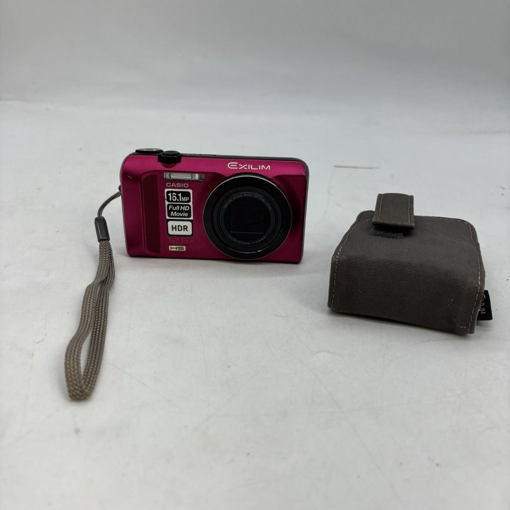 Casio EXILIM EX-ZR200 ZR200 16.1MP Digital Camera Red Pink with Charger Mem Card